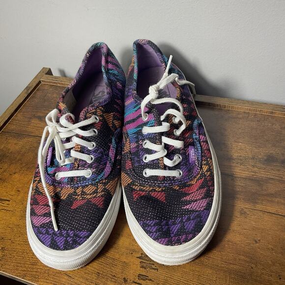 VANS Sneakers TC6D Lace-up Skateboard Shoes Multicolor Tribal - Men 7.5 Women 9 - Picture 2 of 9